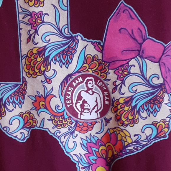 NEW WORLD, Texas A&M, Aggie Tradition Southern Style Cotton Tee,  Size Large - Picture 6 of 7